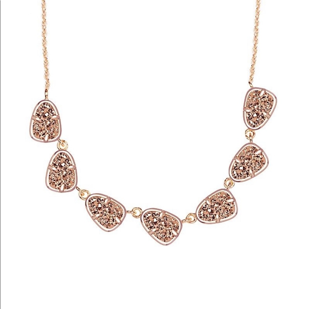 Kendra Scott Connie Necklace Rose Gold Drusy